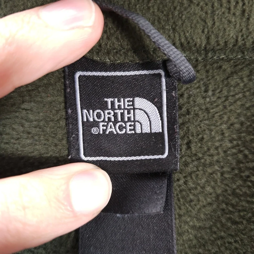 The North Face Fleece Jacket Mens M Olive Green Polartec‎ Full Zip Outdoor